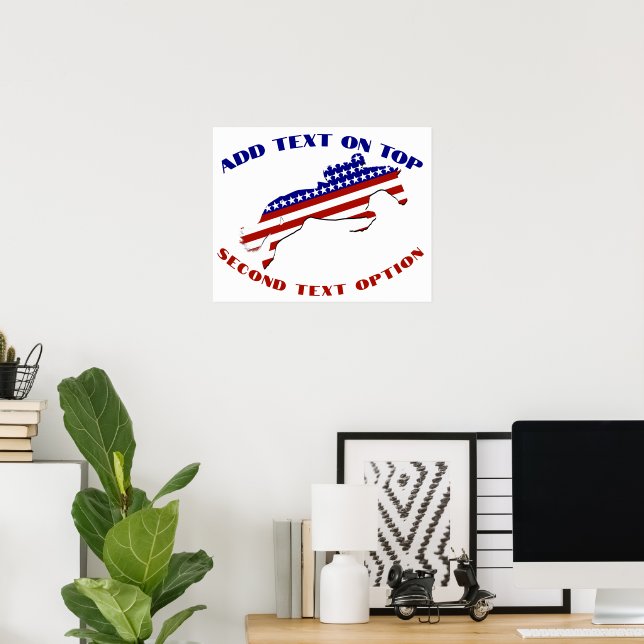 USA Patriotisk Ryttare Poster (Hemmakontoret)