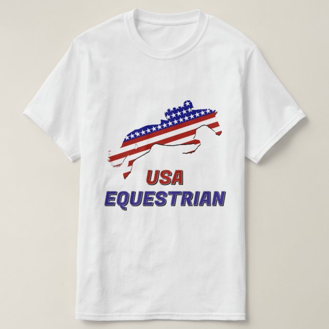 USA Patriotisk Ryttare T Shirt (Design framsida)