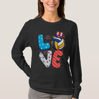 USA Patriotisk sport Amerikansk flagga 4 juli vol T Shirt
