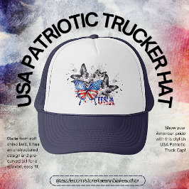 USA Patriotisk Truckerhatt Keps