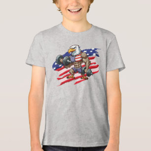 USA/patriotisk tyngdlyftning havsörn T Shirt