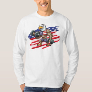 USA/patriotisk tyngdlyftning vitörn T Shirt