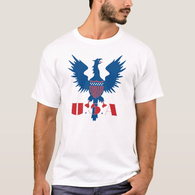 USA patriotisk utslagsplats Tee (Framsida)
