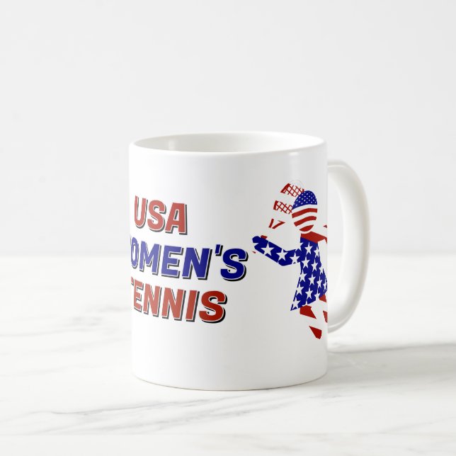 USA Patriotiska Damtennis Kaffemugg (Framsida höger)