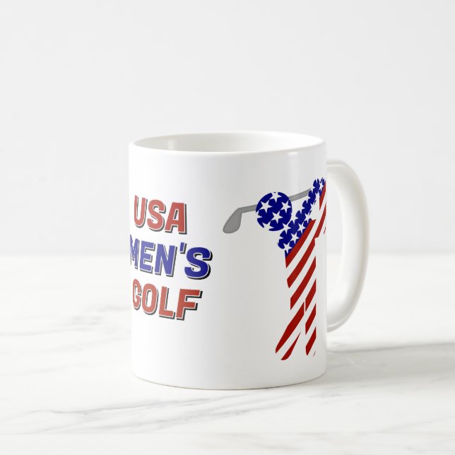 USA Patriotiska Herrgolf Kaffemugg (Framsida höger)