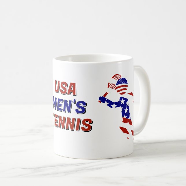 USA Patriotiska Herrtennis Kaffemugg (Framsida höger)