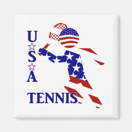 USA Patriotiska HERRTENNIS Magnet