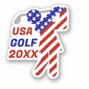 USA Patriotiska KVINNORS GOLF Klistermärken