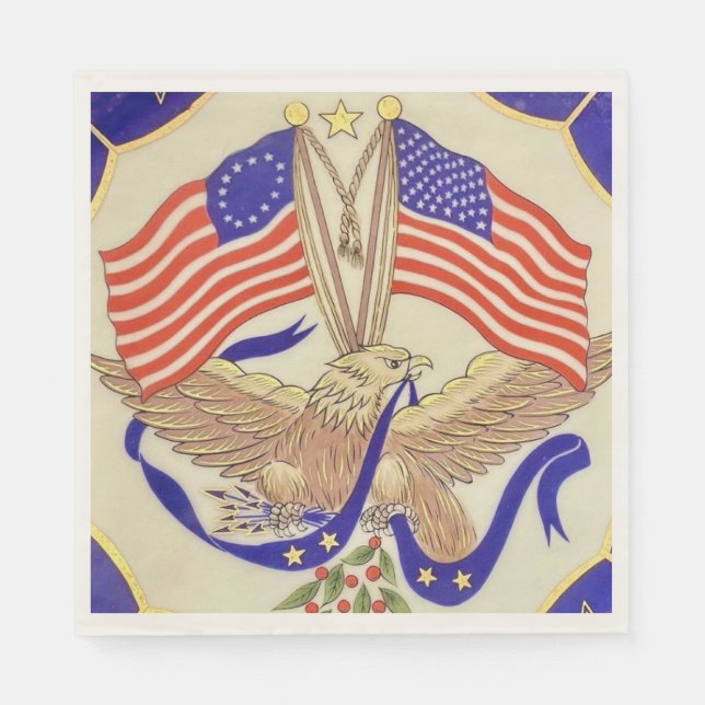 USA Patriotiska Parti  Pappersservett (Framsidan)