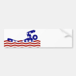 USA Patriotiska Simsport Bildekal