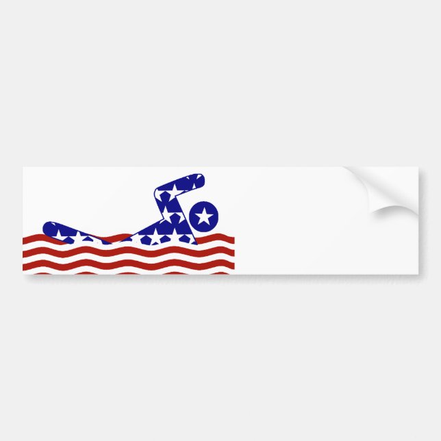 USA Patriotiska Simsport Bildekal (Framsidan)