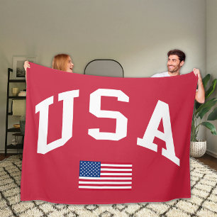 USA Patriotiska Självständighetsdagen Amerikansk F Fleecefilt