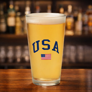 USA Patriotiska Självständighetsdagen Amerikansk F Glaskopp