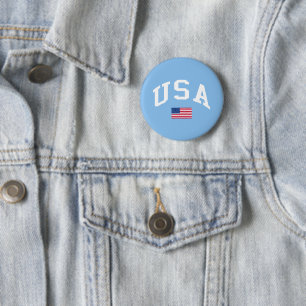 USA Patriotiska Självständighetsdagen Amerikansk F Knapp