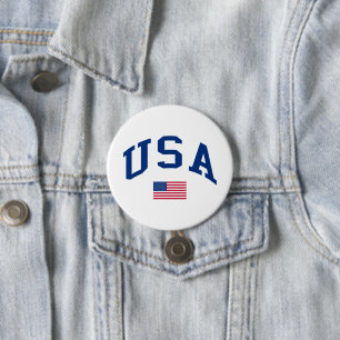 USA Patriotiska Självständighetsdagen Amerikansk F Knapp