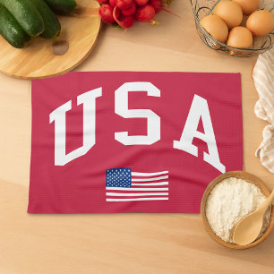 USA Patriotiska Självständighetsdagen Amerikansk F Kökshandduk