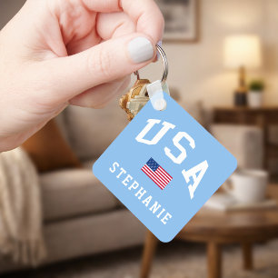 USA Patriotiska Självständighetsdagen Amerikansk F Nyckelring