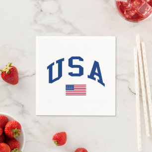 USA Patriotiska Självständighetsdagen Amerikansk F Pappersservett