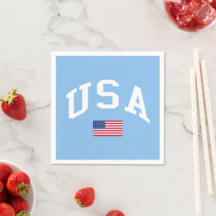 USA Patriotiska Självständighetsdagen Amerikansk F Pappersservett