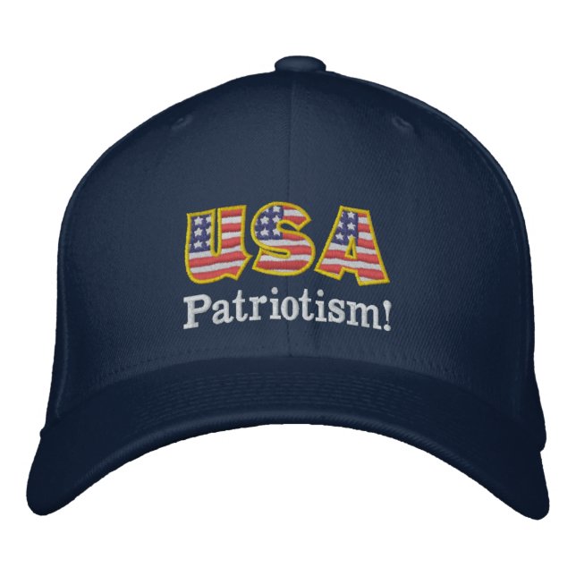USA Patriotism Logotyp NB1 Broderad Keps (Framsida)