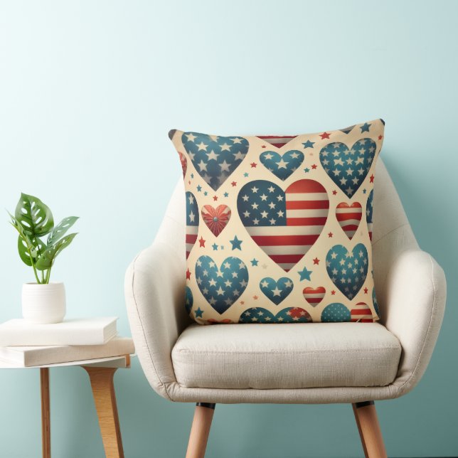 USA Patriot's Heart Kuddarkudde Kudde (Stol)