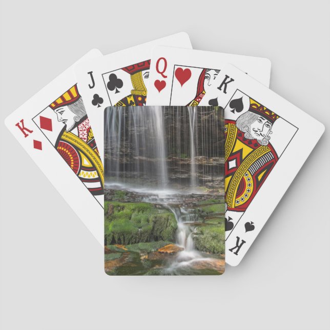 USA, Pennsylvania, Benton. Delikat vattenfall Spel Kort (Baksidan)