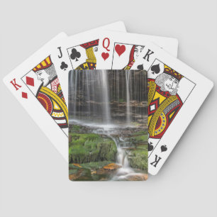 USA, Pennsylvania, Benton. Ömtålig vattenfall Spel Kort