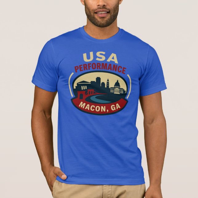 USA Performance Macon T Shirt (Framsida)