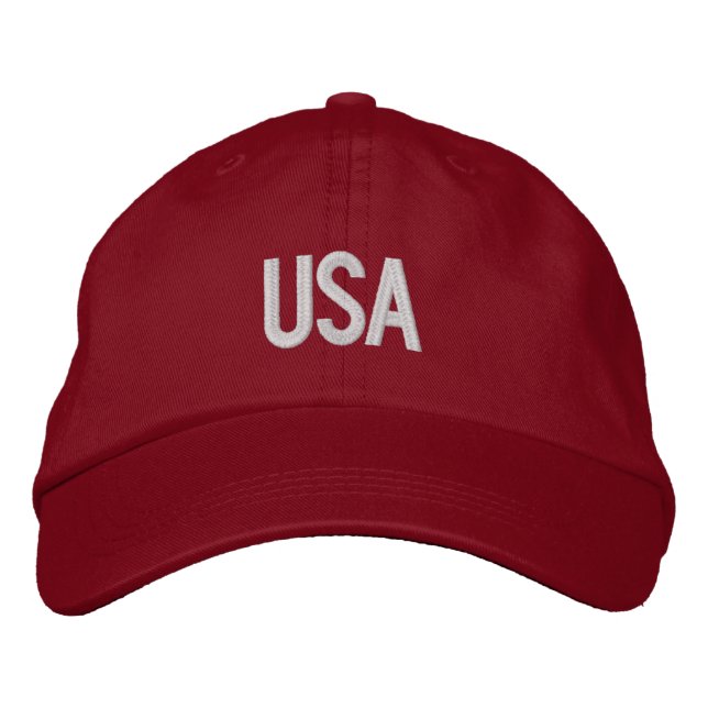 USA Personlig Justable Hat Broderad Keps (Framsida)