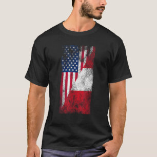 USA Peru Flaggor Förenta staterna Peruvian T Shirt