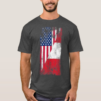 USA Peru FlagsFörenta Stater, Peruvian T Shirt