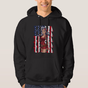 USA Pin-Up Girl with Wrench Hoodie