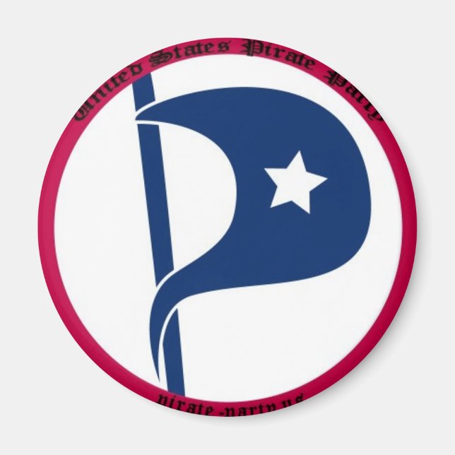 USA PIRAT PARTY MAGNET (Framsidan)