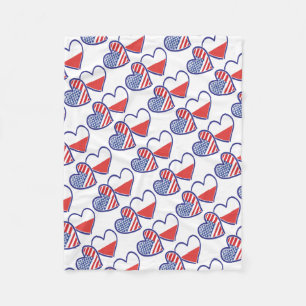 USA-POLISH-FLAG-HEARTS FLEECEFILT