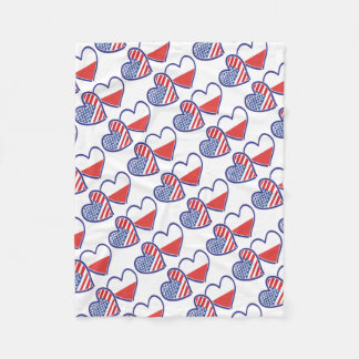 USA-POLISH-FLAG-HEARTS FLEECEFILT