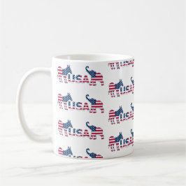 USA Politik Democratic Donkey Republican Elephant Kaffemugg