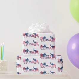 USA Politik Democratic Donkey Republican Elephant Presentpapper