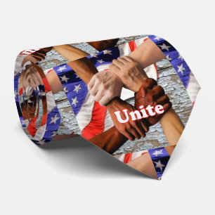 USA Politik Händer Unite Flagga Necktie Slips