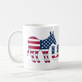 USA Politik Republican Elephant Democratic Donkey Kaffemugg