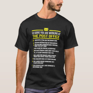 USA-posttjänst T-Shirt -10-tecken som du arbetar m