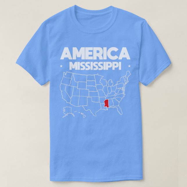 USA-presenten Mississippi State T Shirt (Design framsida)