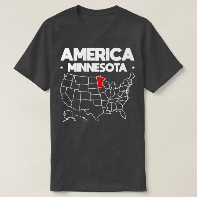USA-presentstaten Minnesota T Shirt (Design framsida)