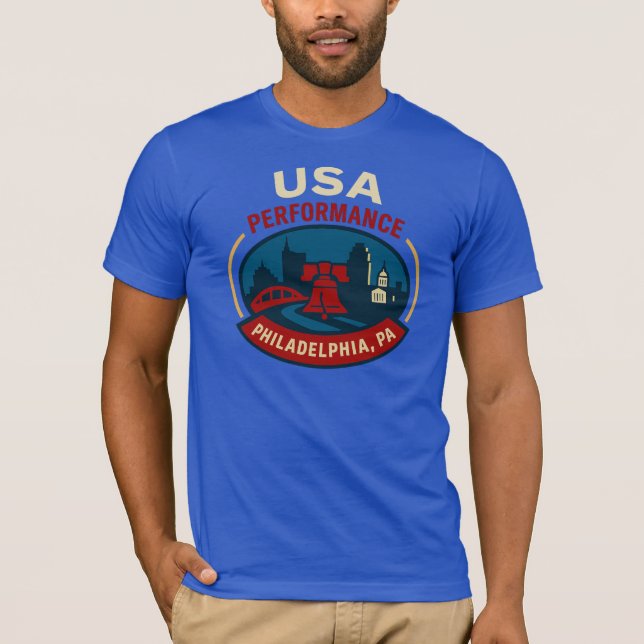 USA-prestation Philadelphia T Shirt (Framsida)