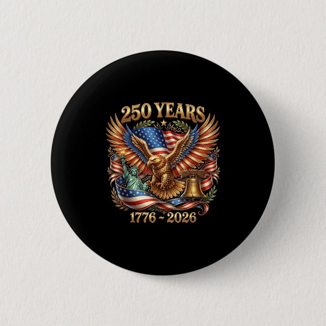 Usa pride eagle 250 years 1776-2026 4th july knapp (Framsida)