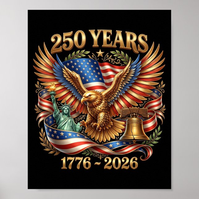 Usa pride eagle 250 years 1776-2026 4th july poster (Framsidan)