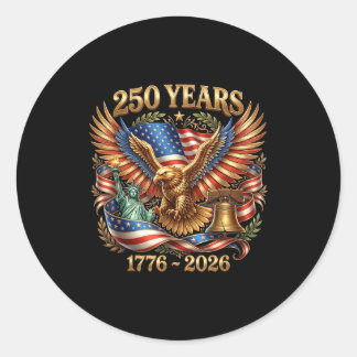 Usa pride eagle 250 years 1776-2026 4th july runt klistermärke