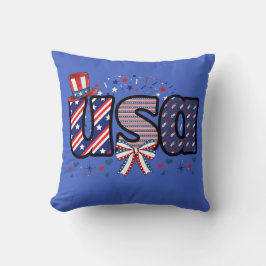 USA Pride Hat & Bow Tee Kudde