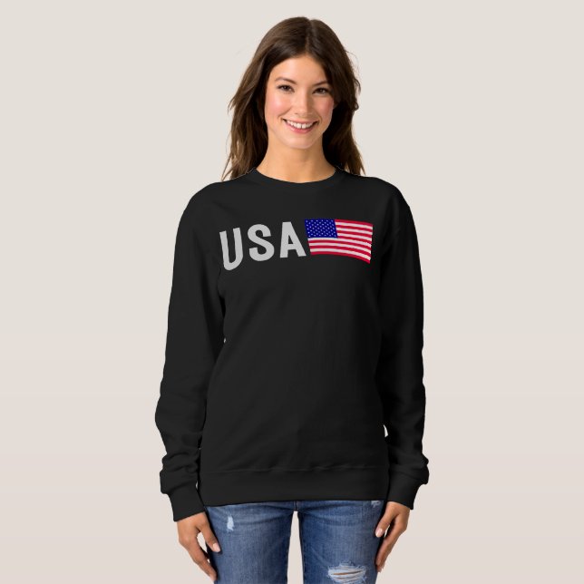 USA: Pride Women sweatshirt T Shirt (Hel framsida)