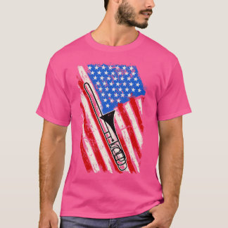 USA-Pridet Trombonist 4:e juli-presentationen av J T Shirt
