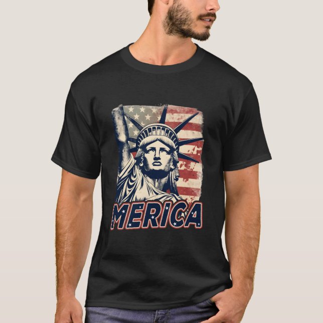 Usa Proud To Be An American T Shirt (Framsida)